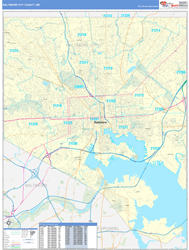 baltimore md county city zip code map maps basic coverage